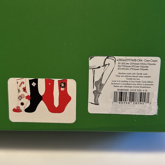 Kate spade Christmas Socks Gift Set 3 pack women’s size 4-10 - Picture 3 of 6